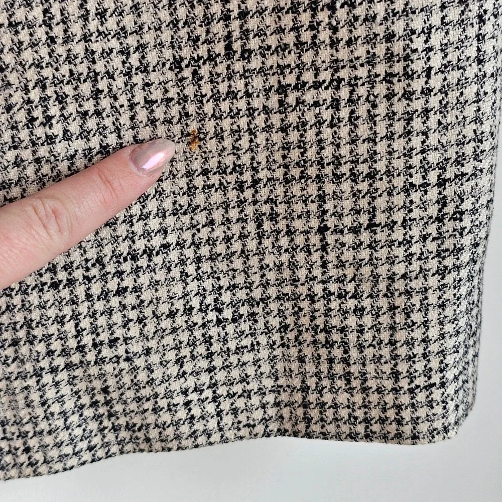Vintage Christian Dior Monsieur Houndstooth Tweed Silk Blazer Oversized Mens 40*